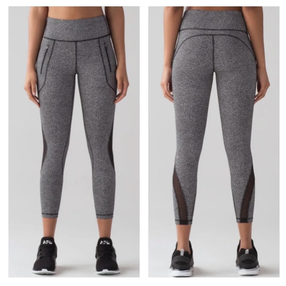 Lululemon Invigorate Legging Black White Size 4